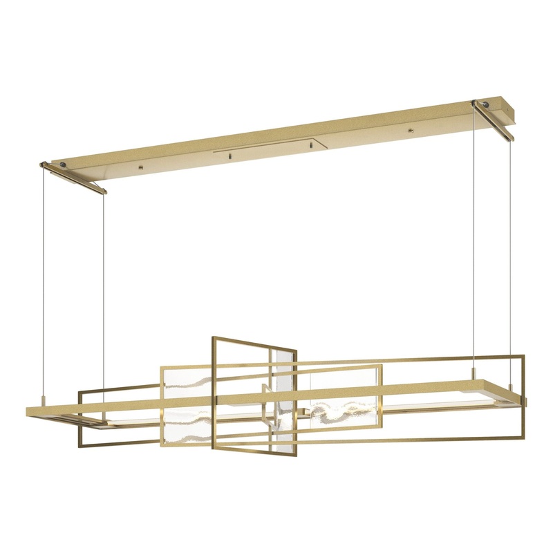 Summer LED Pendant Modern Brass Aqualite Glass