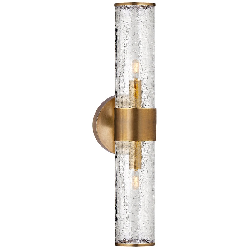 Two Light Wall Sconce from the Liaison Collection in Antique-Burnished Brass Finish by Visual Comfort Signature
