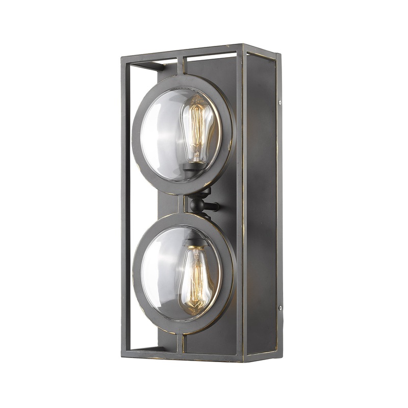 Two Light Wall Sconce from the Port Collection in Olde Bronze Finish by Z-Lite