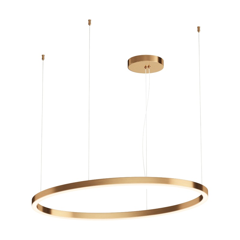 Unity XL 3.5′ Oval Pendant Brushed Champagne