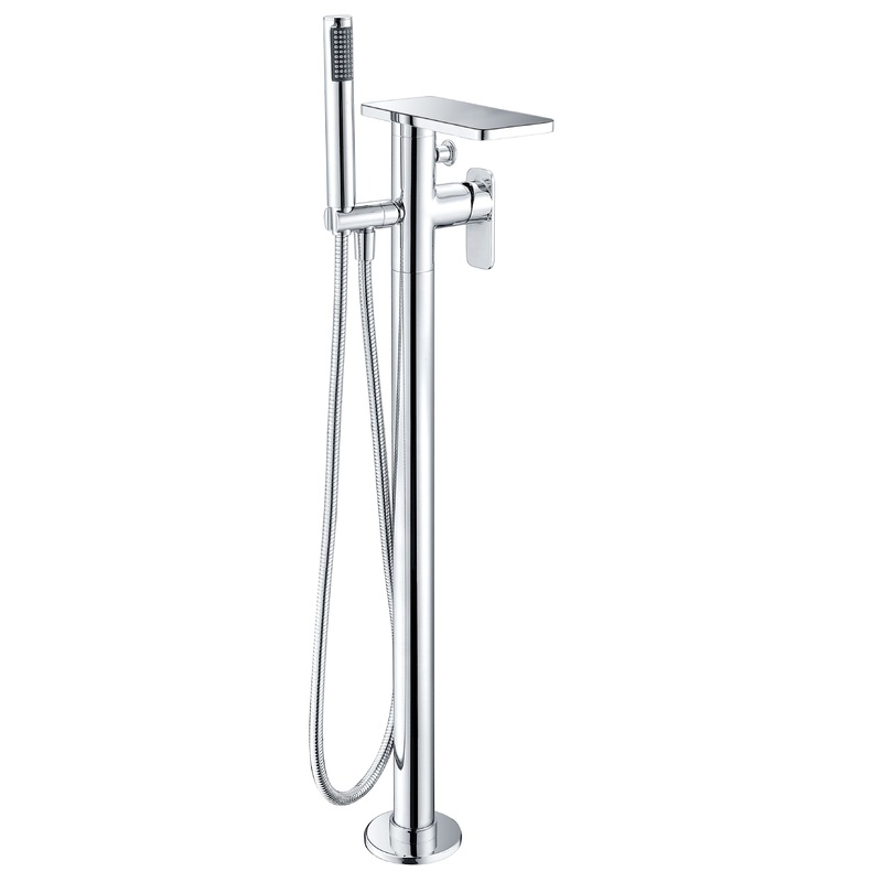 ALFI brand AB2875-PC Polished Chrome Free Standing Floor Mounted Bath Tub Filler