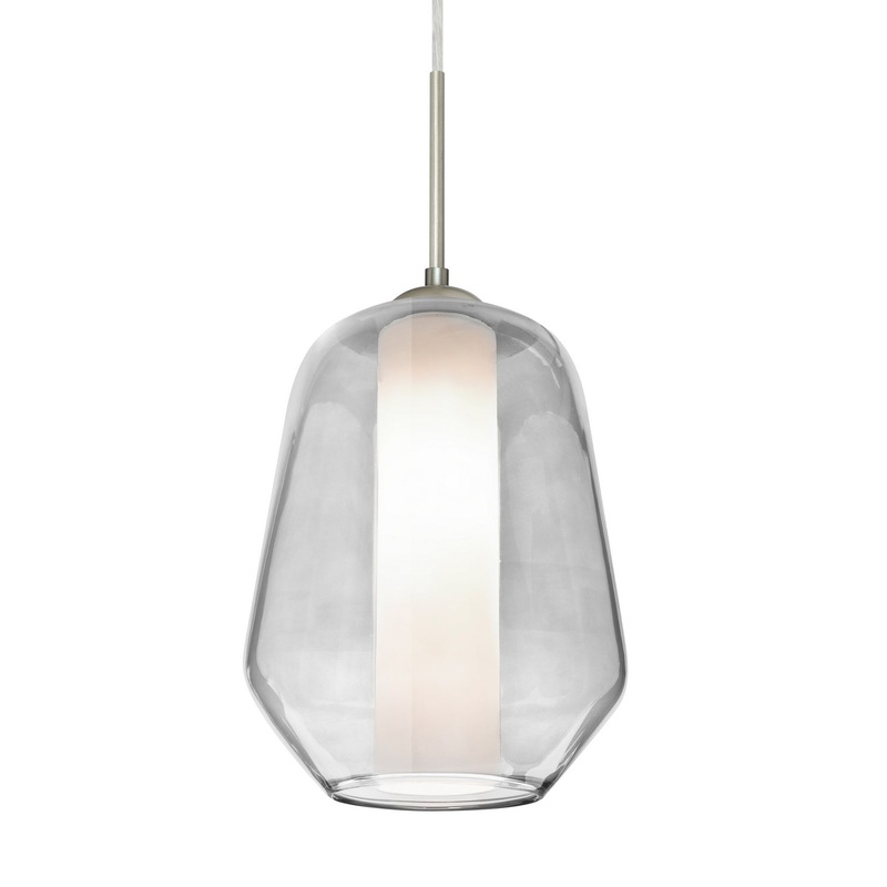 Besa 1JT-LINKCL-SN Link One Light Pendant Satin Nickel