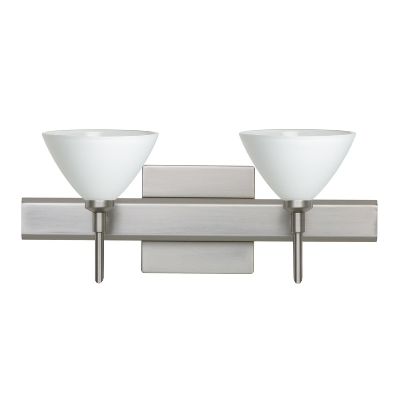 Besa 2SW-174307-SN-SQ Domi Two Light Wall Sconce Satin Nickel