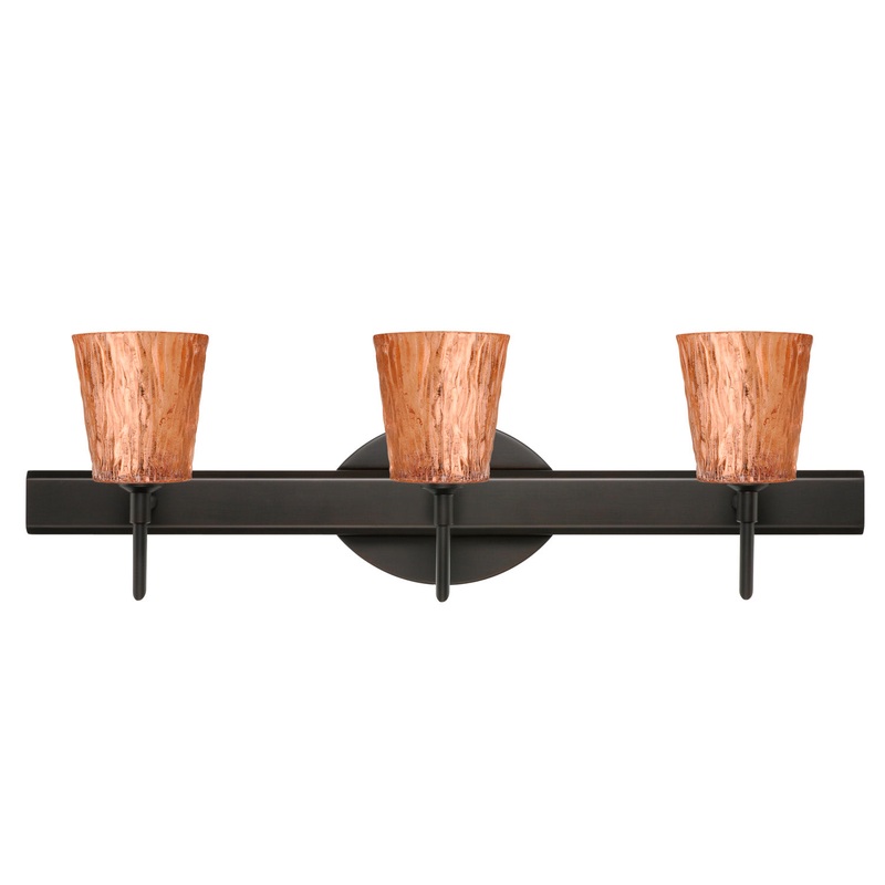 Besa 3SW-5125CF-BR Nico Three Light Wall Sconce Bronze