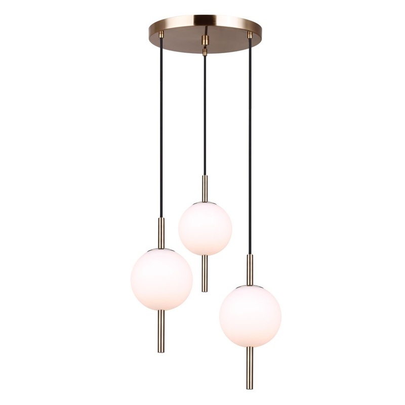 Canarm IPL1123A03GD9 Nara Three Light Pendant Gold