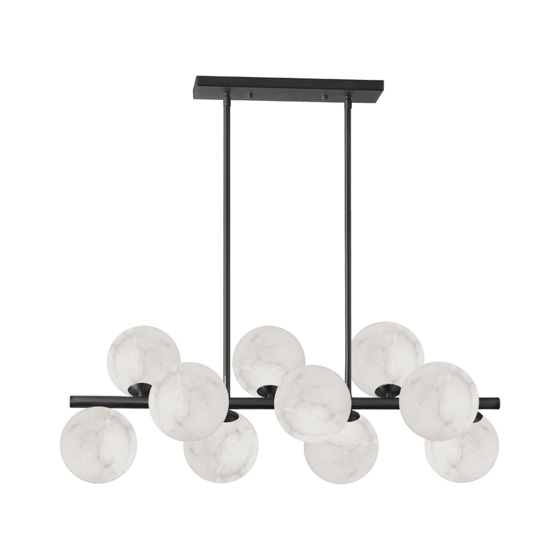 Giovanna 10-Light Horizontal Pendant Matte Black