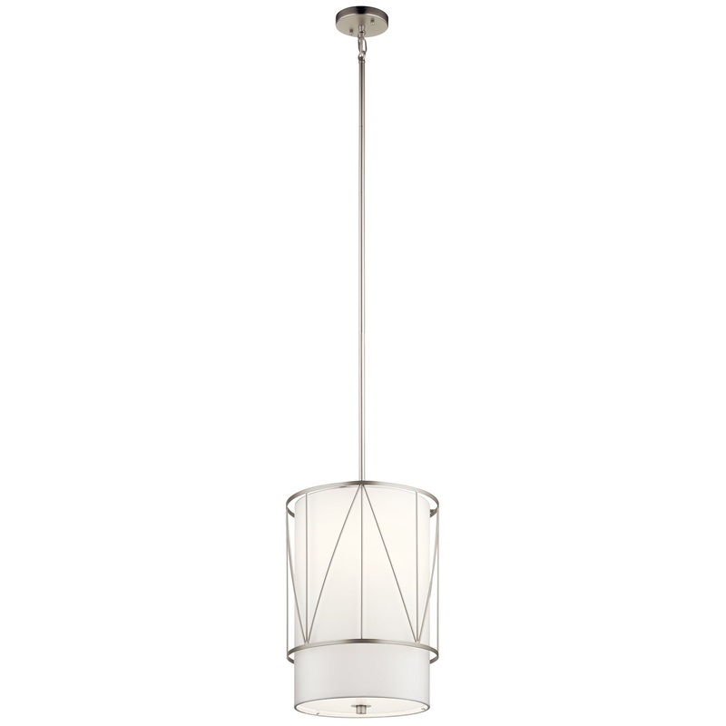Kichler 52073SN One Light Pendant, Satin Nickel
