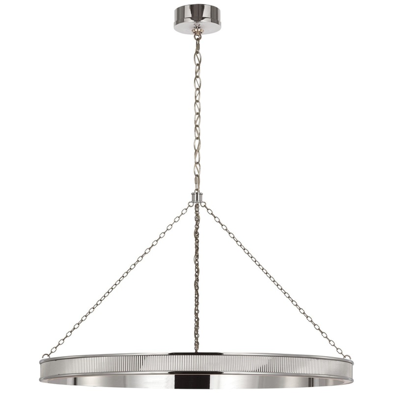 LED Chandelier from the Menil Collection in Polished Nickel Finish by Visual Comfort Signature