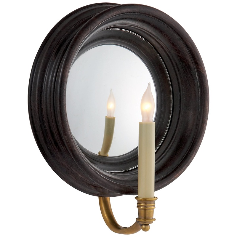 One Light Wall Sconce from the Chelsea Reflection Collection in Tudor Brown Stain Finish by Visual Comfort Signature