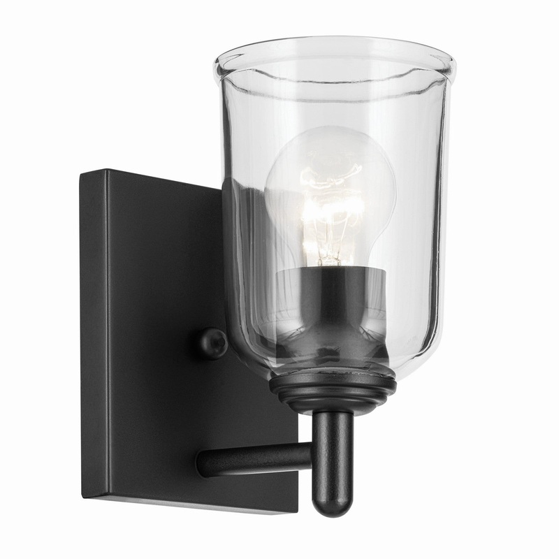 One Light Wall Sconce from the Shailene Collection in Black Finish by Kichler