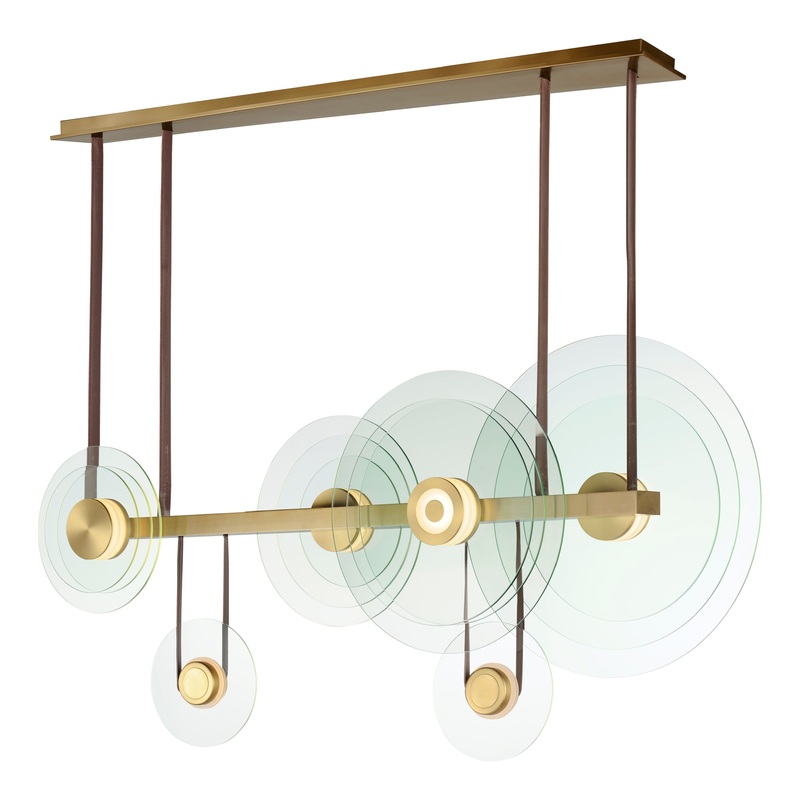Stratum 6-Light LED Pendant Natural Aged Brass