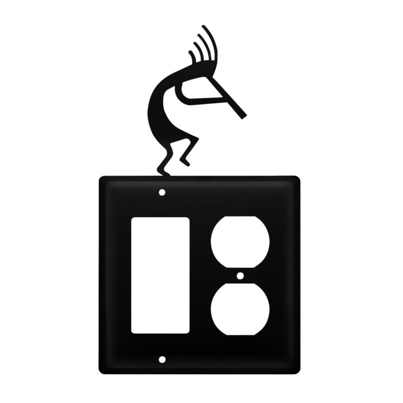 Village Wrought Iron EGO-56 Double Kokopelli Single GFI & Outlet CUSTOM Product