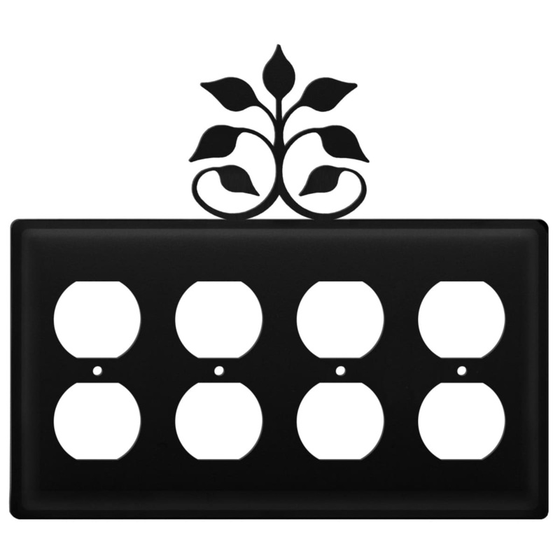 Village Wrought Iron EOOOO-109 Quad Leaf Fan Quad Outlet Cover CUSTOM Product