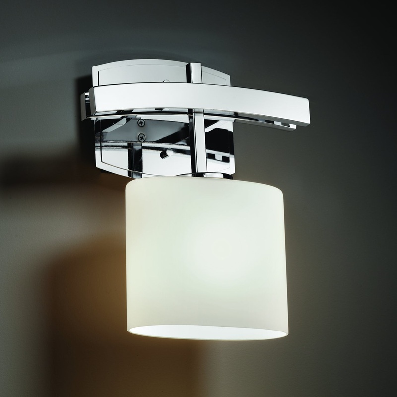 Wall Sconce from the Fusion Collection in Polished Chrome Finish by Justice Designs