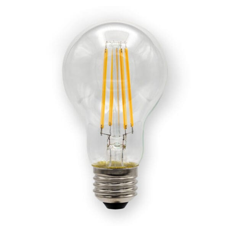 7.0W/A19 Shape, E26 Base, Dimmable Retrofit Filament Bulb W/ Clear Lens, Input Voltage 120V Ac. 7.0W/800 Lumens, Cri>90, Cct 3000K LED Miniature Lamp by Emery Allen
