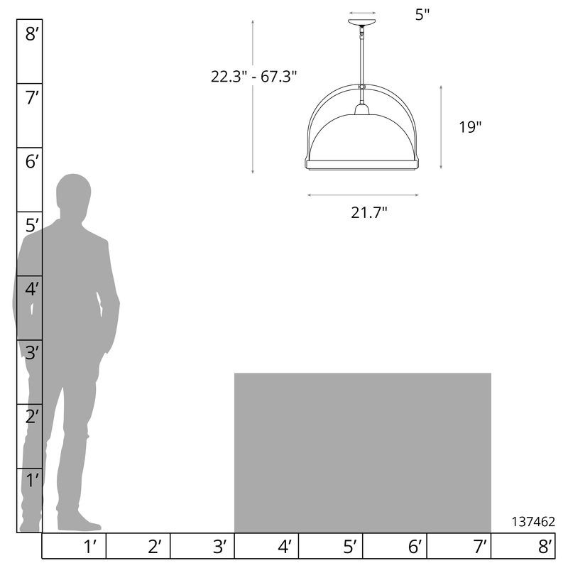 Atlas Large Pendant Black Oil Rubbed Bronze