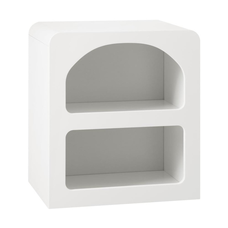 Bedside Table Open Shelf White