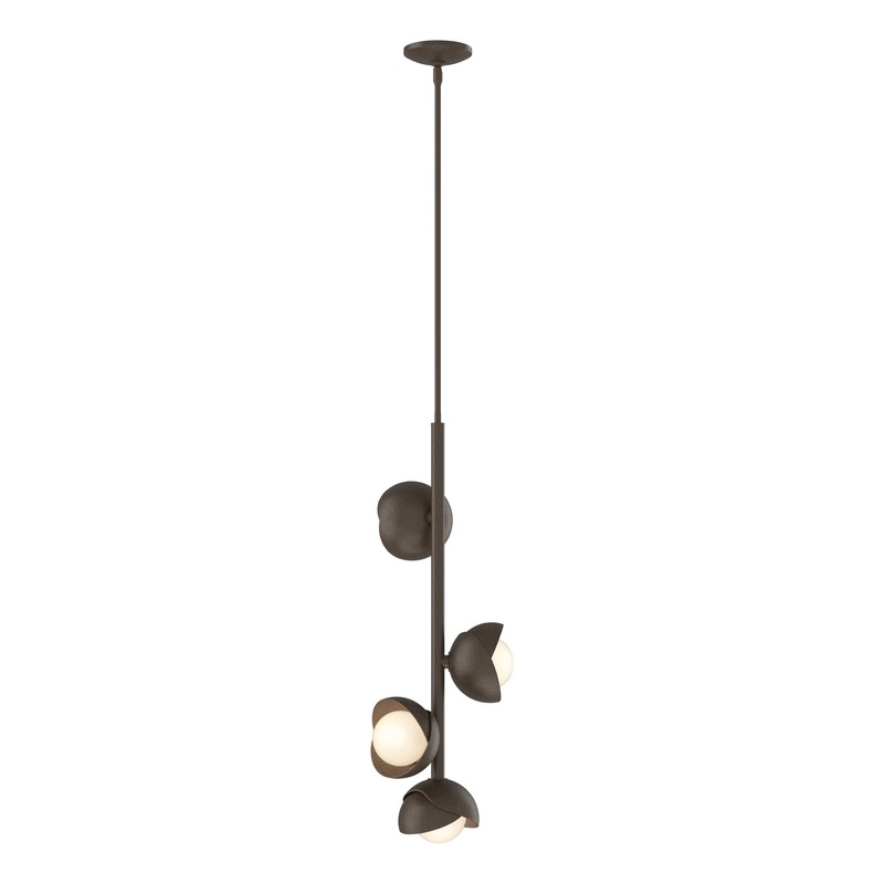 Brooklyn 4-Light Double Shade Vertical Pendant Bronze Bronze