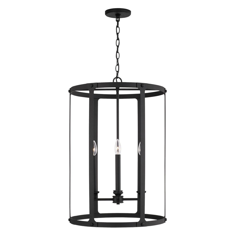 Capital Lighting 544941BI Brennen 4 Light Foyer Black Iron
