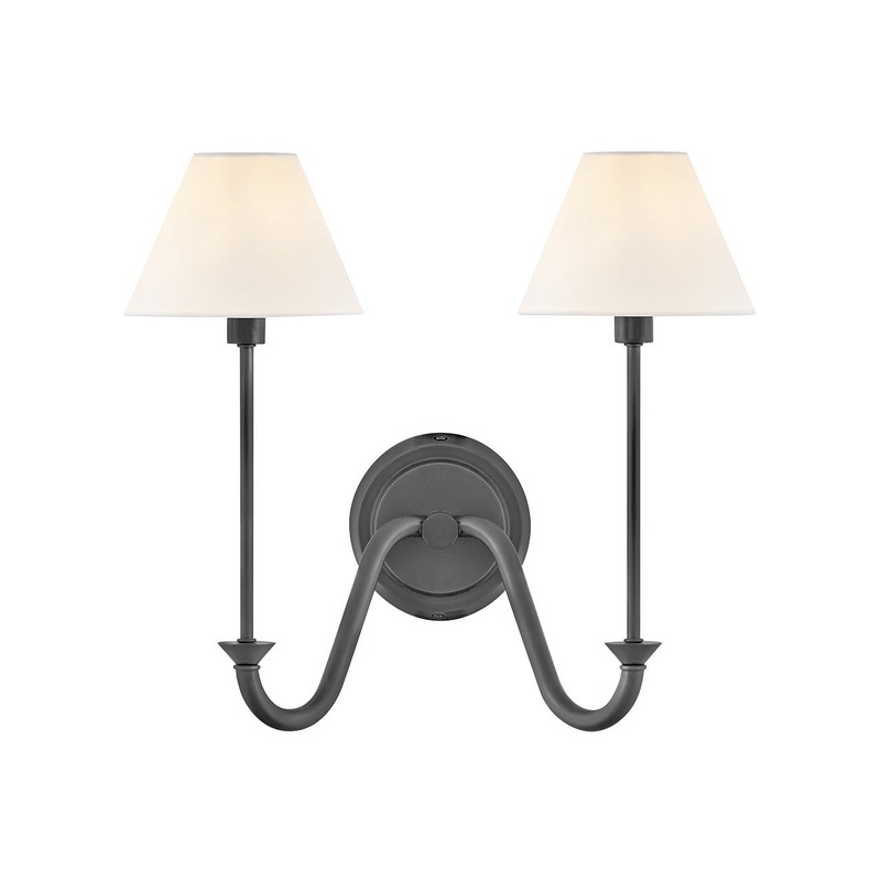 LED Wall Sconce from the Greta Collection in Blackened Brass Finish by Hinkley