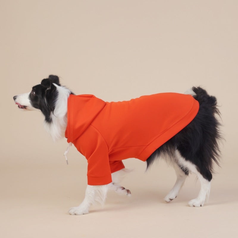 Orange Classic Dog Sweatshirt with Hood & Drawstrings – For Large Dogs (Size : 3XL)