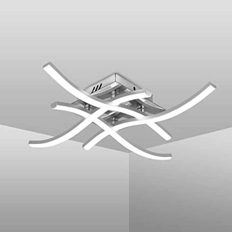 Plafoniera LED Soffitto, Lampadario soggiorno, luce bianca neutra 4000K, LED integrati 24W 2.000Lm, lampada da soffitto moderna per salotto o cucina, 230V IP20