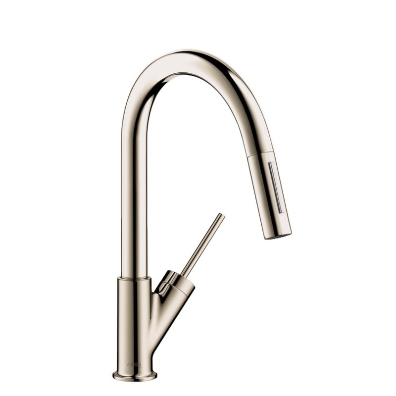 Prep Faucet Starck 1 Joystick ADA Polished Nickel 2 Function Pull Down 150 DEG Swivel 1 Hole