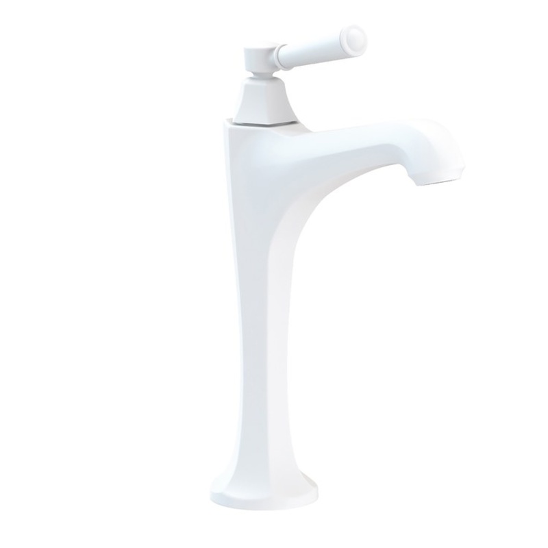 Vessel Faucet Metropole 1 Lever ADA Matte White 1.2 Gallons per Minute Faucet Height 11 Inch