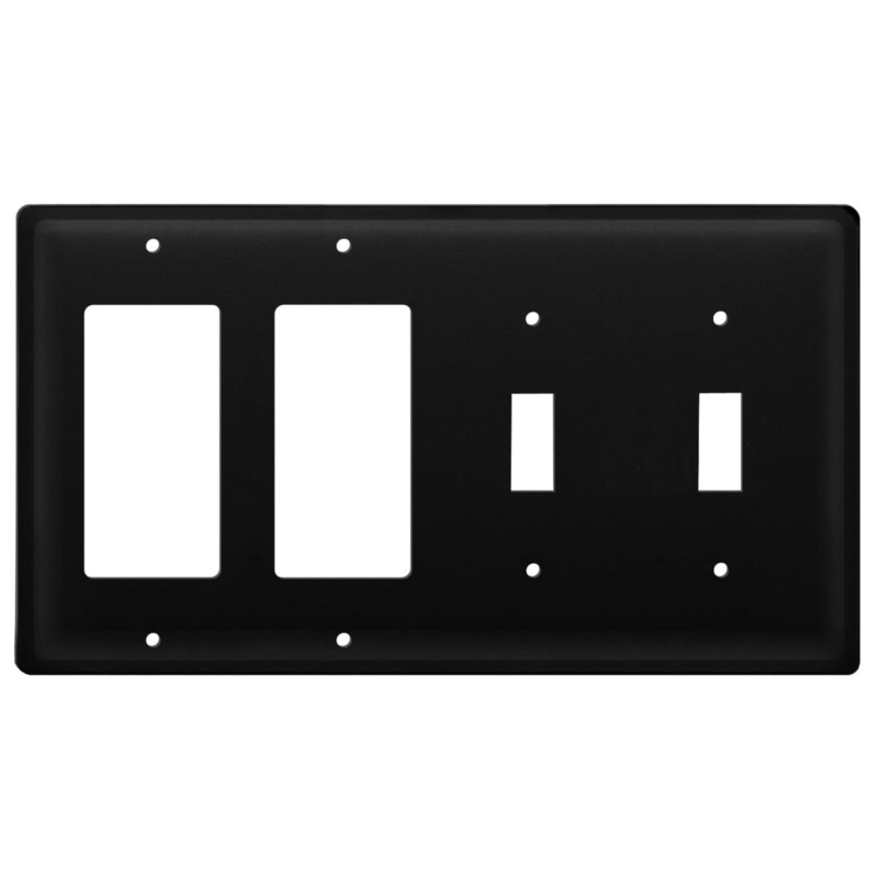 Village Wrought Iron EGGSS-87 Quad Plain Double GFI and Double Switch Cover CUSTOM Product
