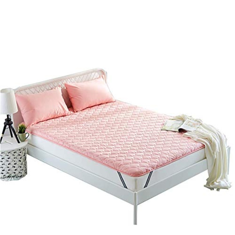 Z&HA Spesso Premium Materasso Pad, futon Giapponese Tatami Sleeping Trapuntato Equipaggiata Materasso da dormitorio casa,Rosa,90x200cm