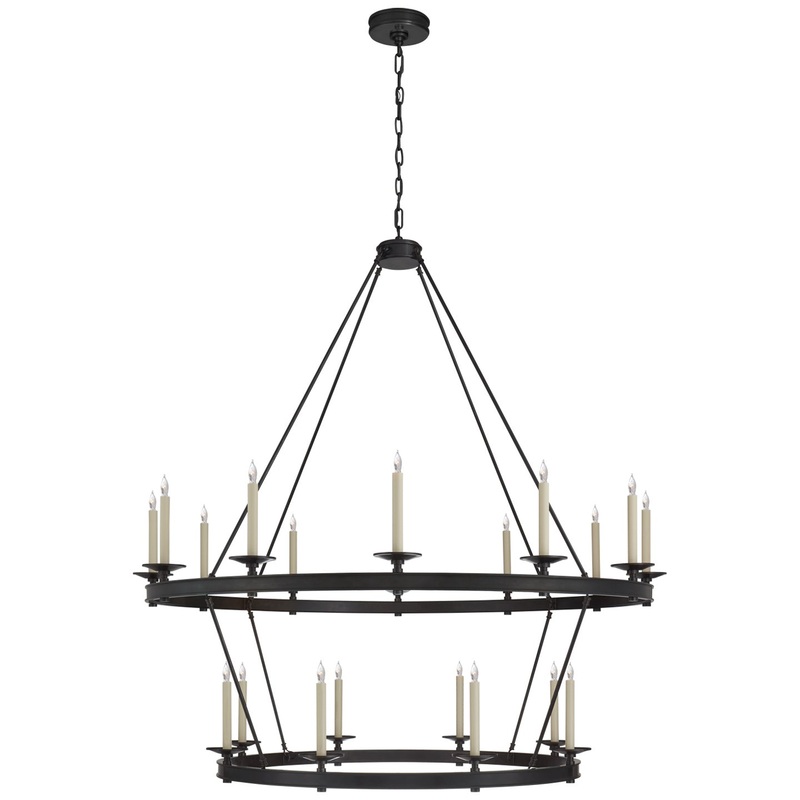 20 Light Chandelier from the Launceton Collection in Bronze Finish by Visual Comfort Signature