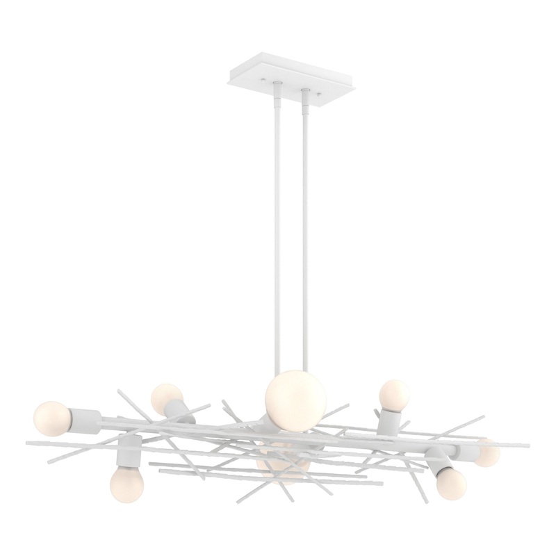 Brindille 8-Light Linear Pendant White