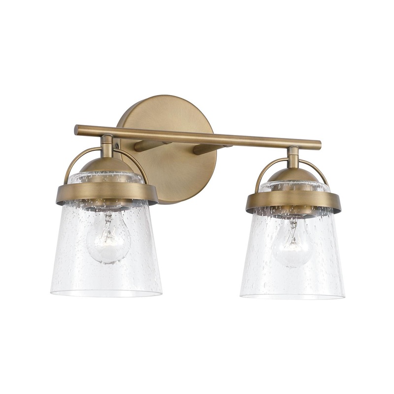 Capital Lighting 147021AD-534 Madison 2 Light Vanity Aged Brass