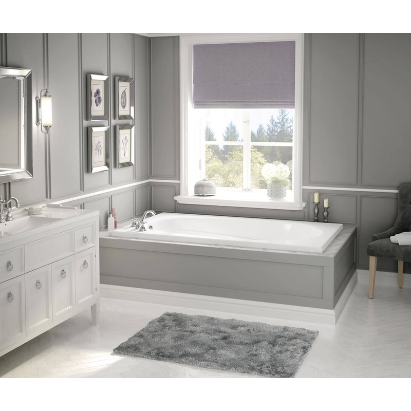 MAAX 100106-103-001-100 Talisman 71 x 42 Acrylic Drop-in End Drain Aeroeffect Bathtub in White