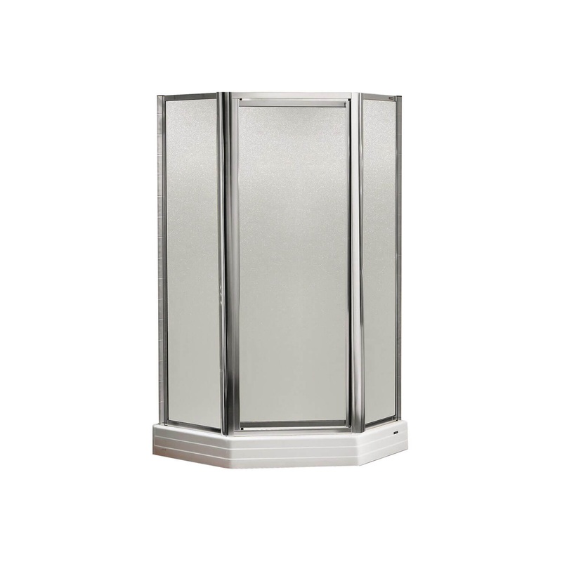 MAAX 137750-965-084-000 Silhouette Plus Neo-angle 38 x 38-40 x 40 x 70 in. Pivot Shower Door for Corner Installation with Hammer glass in Chrome