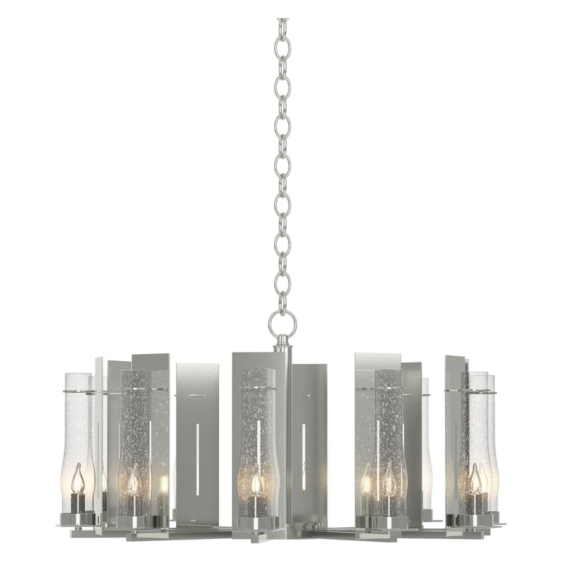 New Town 10-Arm Chandelier Sterling