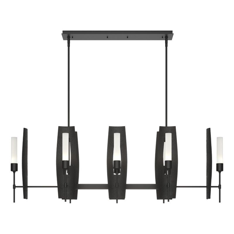 Passage 8-Light Pendant Black Frosted Glass (FD)