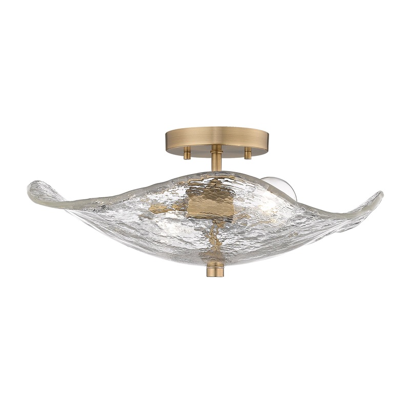 Samara MBS Modern Brass 2 Light Semi-Flush