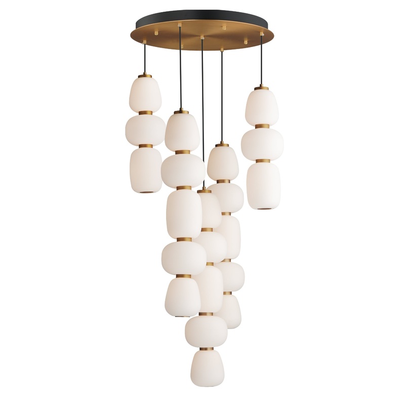 Soji 5-Light Chandelier Black / Gold
