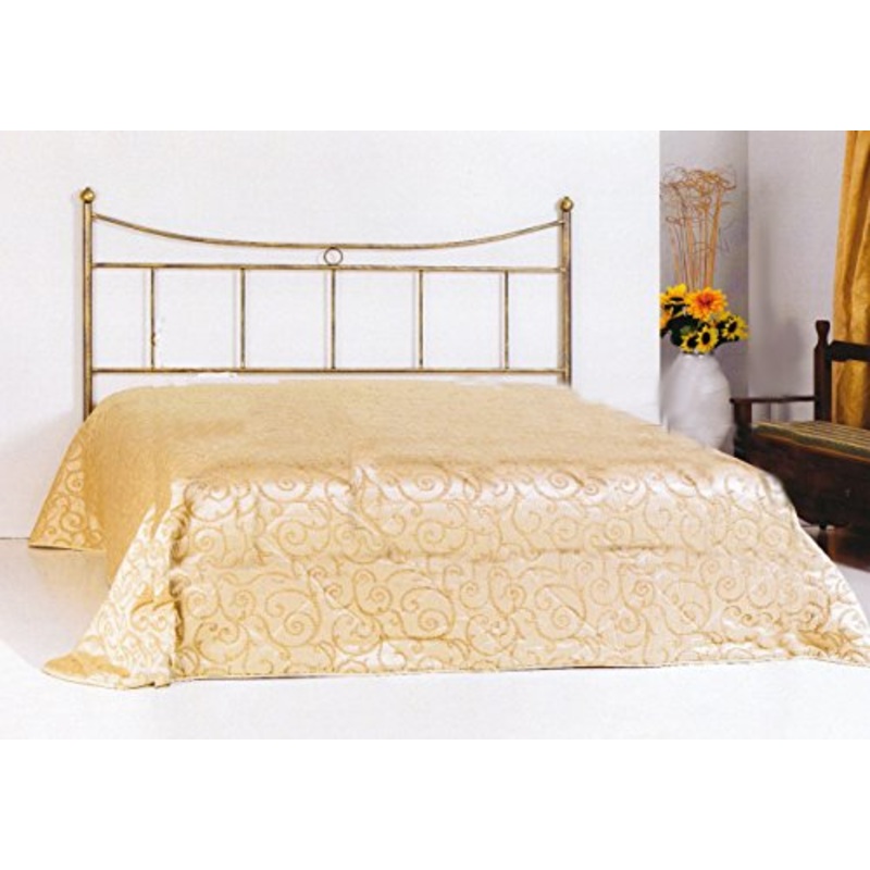 Spazio Casa Testata Letto in Ferro Battuto Erika – Oro, Una Piazza e Mezza