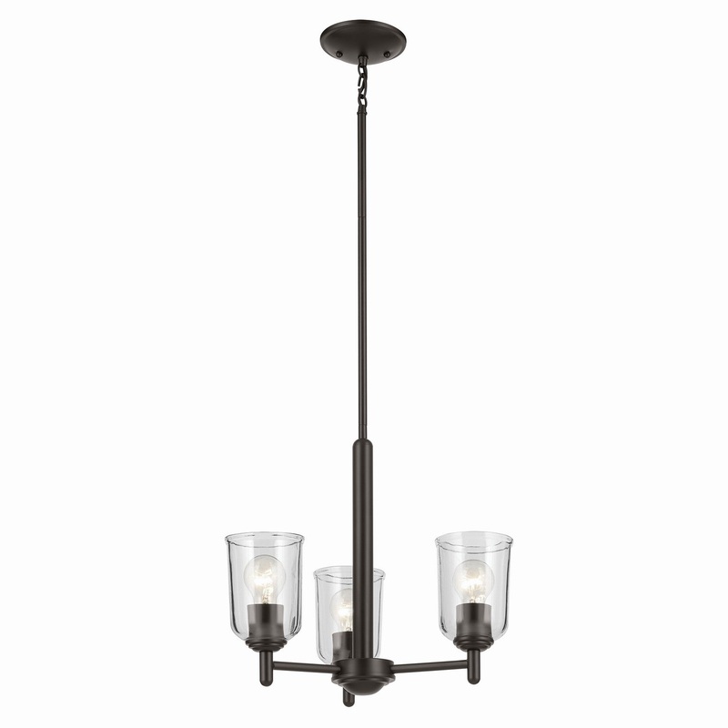 Three Light Mini Chandelier from the Shailene Collection in Olde Bronze Finish by Kichler