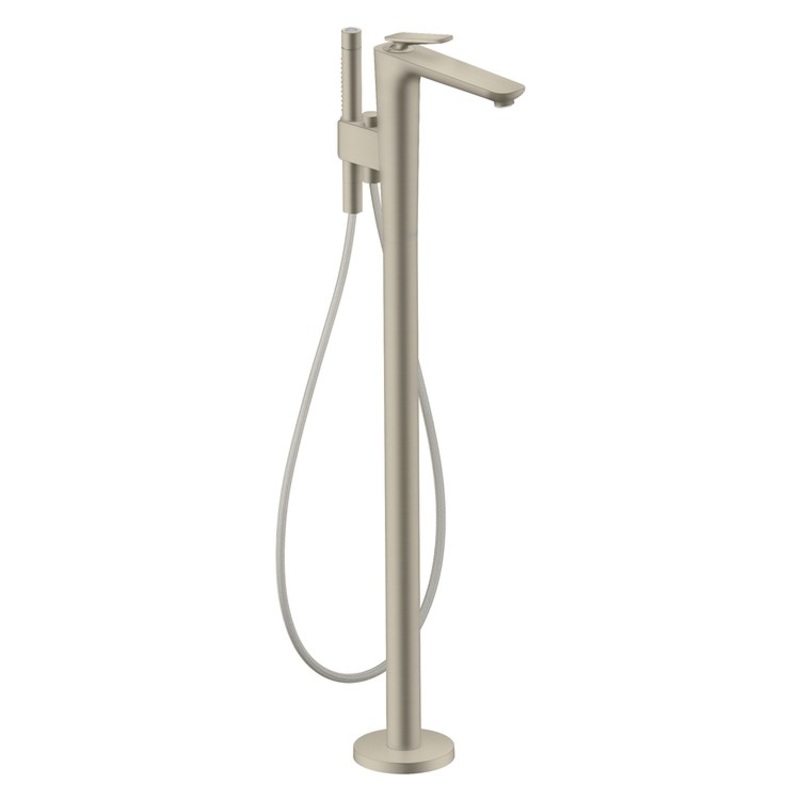 Tub Filler Trim Citterio C 1 Lever Brushed Nickel WaterSense Freestanding 6.2 Gallons per Minute