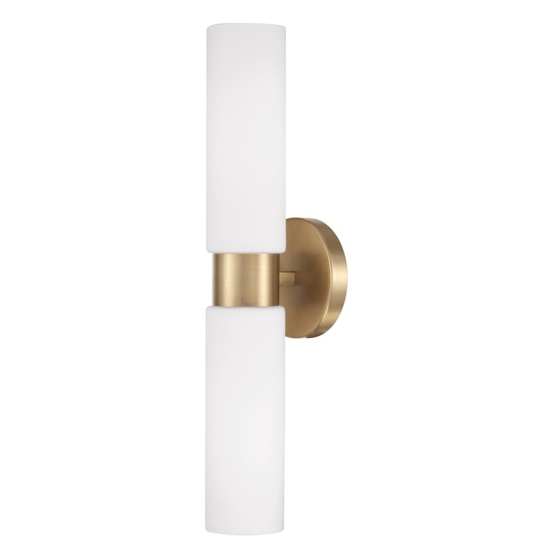 Two Light Wall Sconce from the Theo Collection in Aged Brass Finish by Capital Lighting