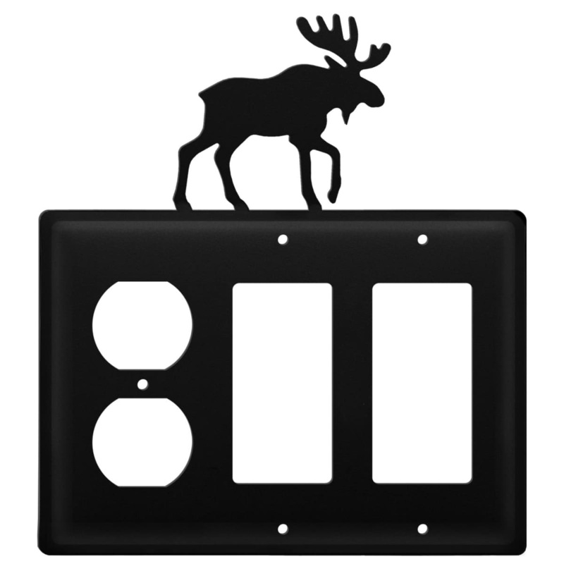 Village Wrought Iron EOGG-19 Triple Moose Single Outlet and Double GFI Cover CUSTOM Product