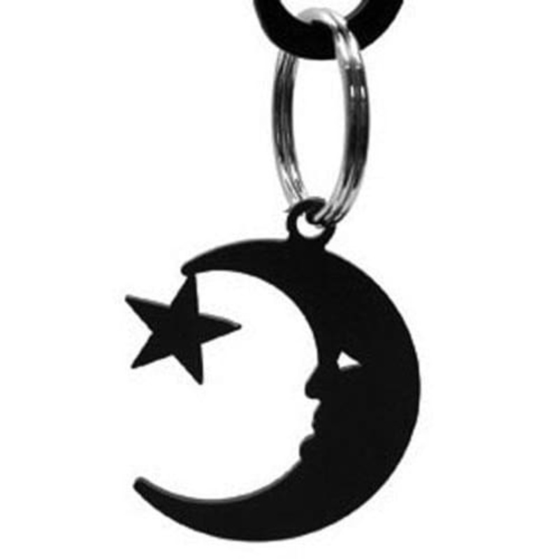 Village Wrought Iron KC-2 Moon & Star Key Chain