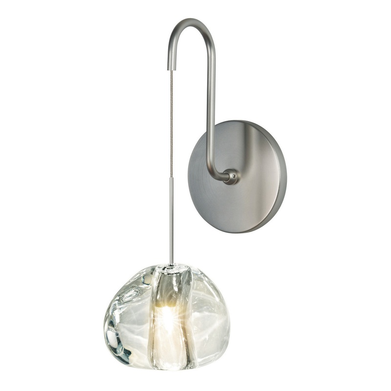 Wall Sconce from the Blob Collection in Satin Nickel Finish by Stone Lighting