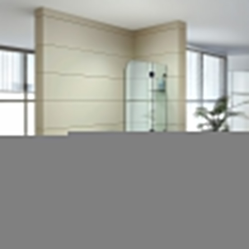 90cm Frameless Glass Bath Screen with Stainless Steel Brackets – Gunmetal