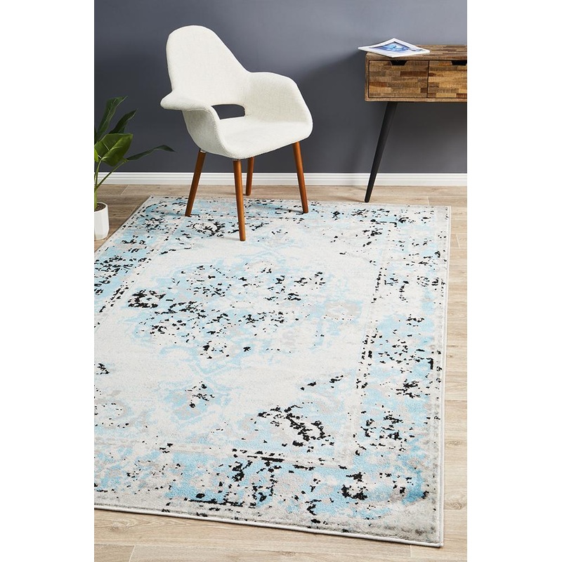 Alexa Transitional Rug Blue Grey by Rug Culture – 400X300CM