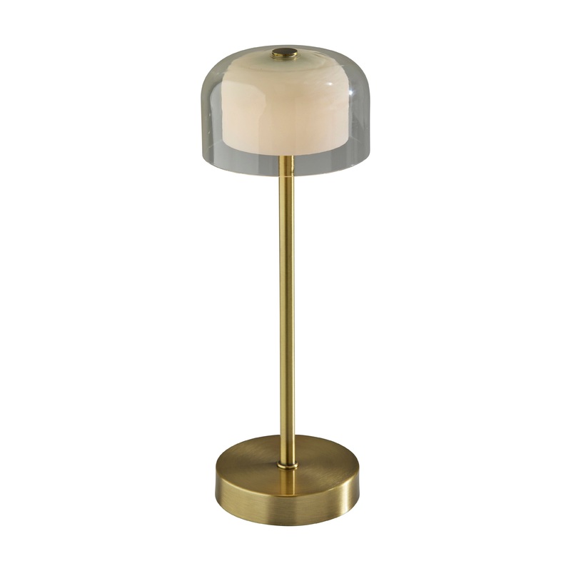 Benji Cordless LED Table Lamp Antique Brass