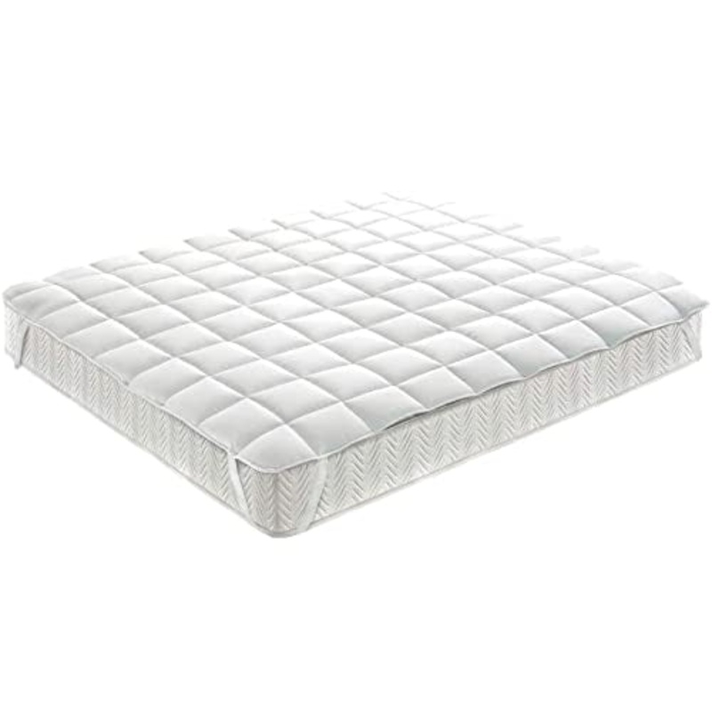 BiancheriaWeb Topper Coprimaterasso Imbottito Antibatterico Matrimoniale Correttore Materasso SV